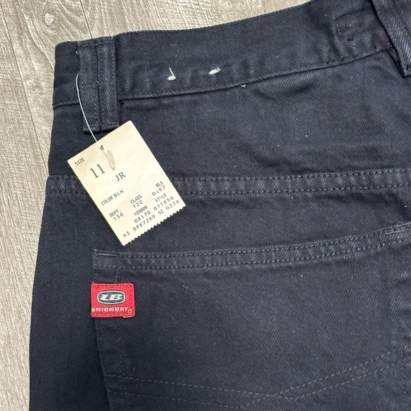 Women's Unionbay 11 Large Denim Jeans Shorts Black Bermuda High Rise Cotton NWT - Picture 10 of 10